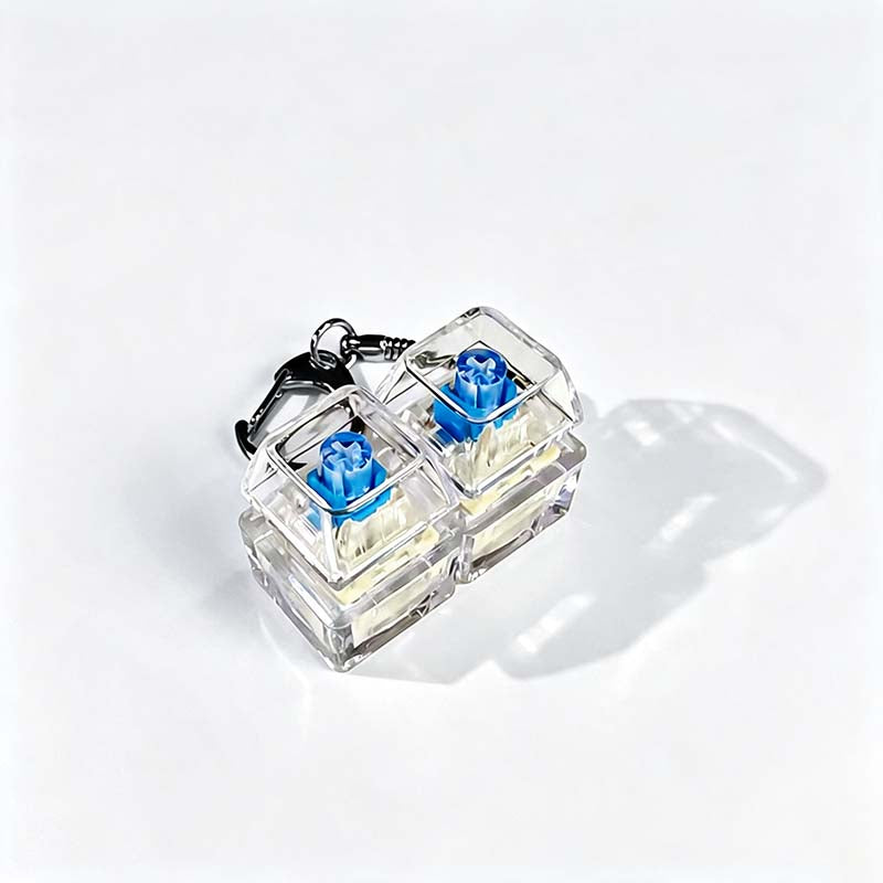 Transparent Light Up Key Switch Keychain