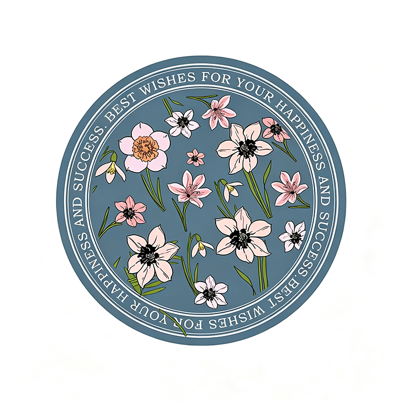 10 Floral Round Diatomite Coaster