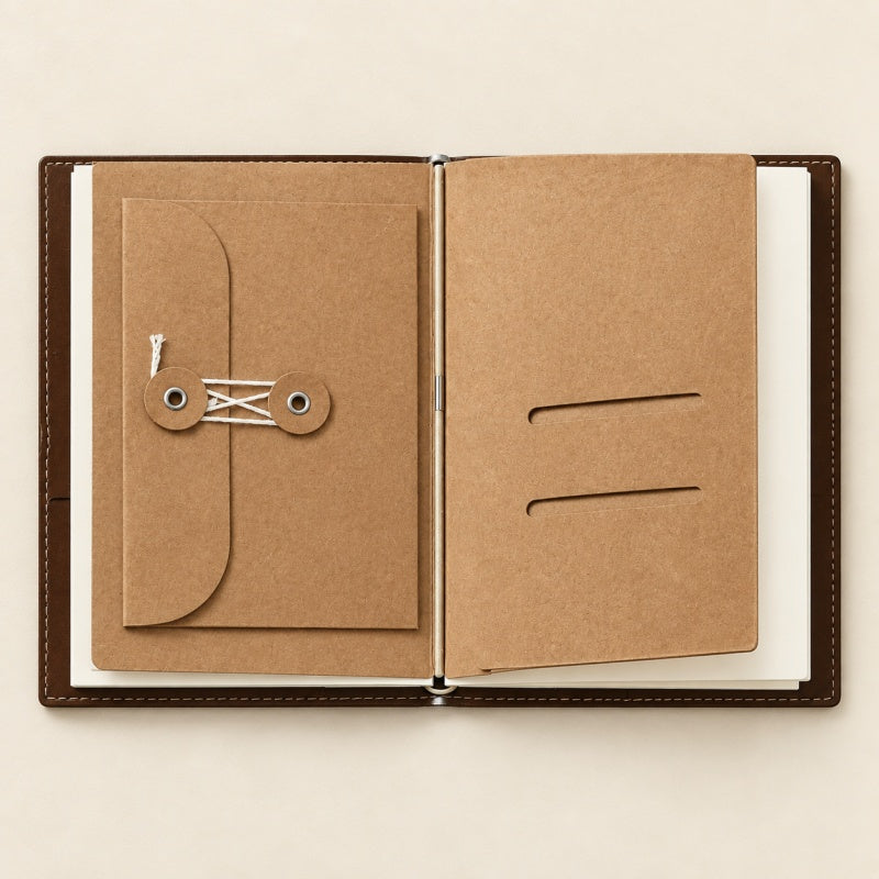Gold Foil Strawberry Leatherette Notebook-Set of 4