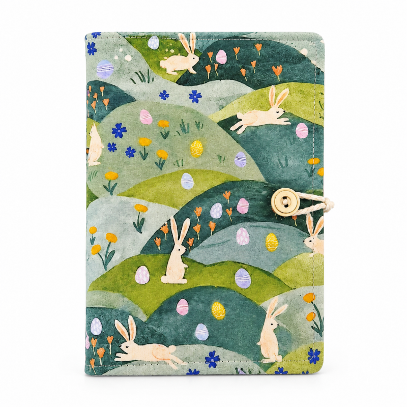 A5 A6 Rabbit Print Fabric Notebook Cover