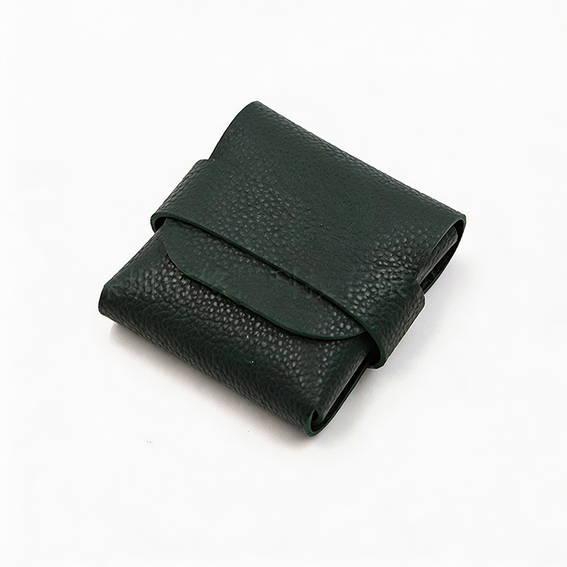 Mini Fold-Over Leather Storage Pouch
