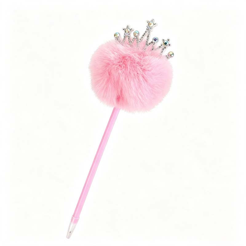 Crown Pom Topper Gel Pen