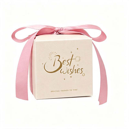 Best Wishes Sage Ribbon Handle Favor Box - Pack of 50