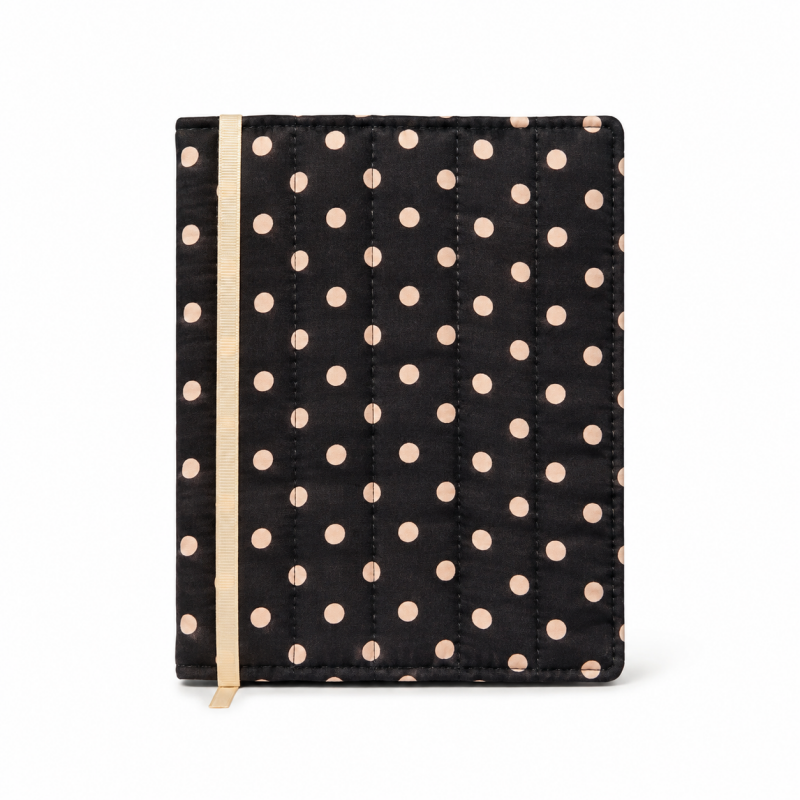 Polka Dot Fabric Notebook Cover