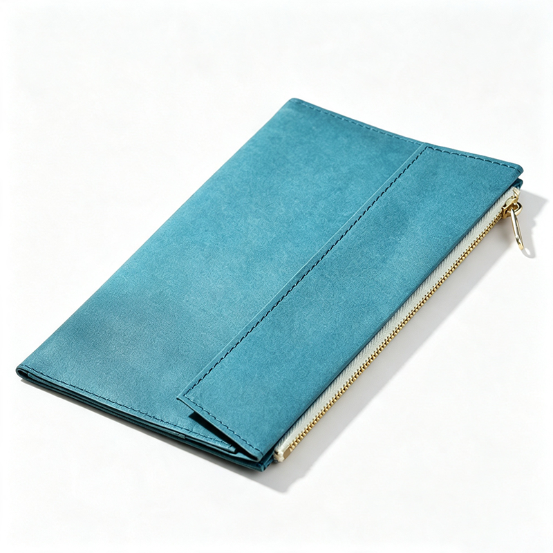 Washable Kraft Paper Zipper Pouch