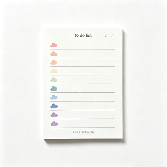 Rainbow Cloud Memo Pad