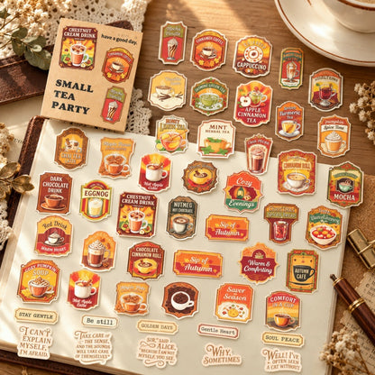 Tea Party Vintage Mini Label Stickers