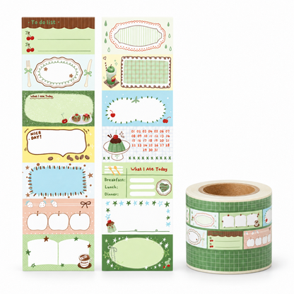 Cafe Dessert Writable Memo Sticker Roll