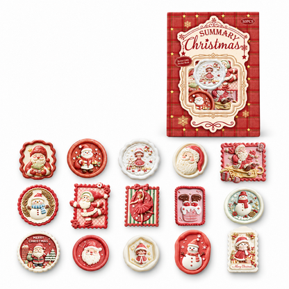 Christmas Label Sticker Pack with Printed 3D Effect