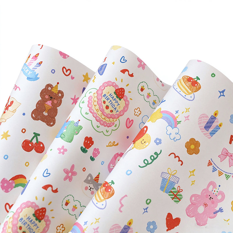 Cute Happy Birthday Wrapping Paper