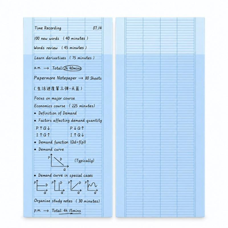 Minimalist Slender Grid Habit Tracker Memo Pad
