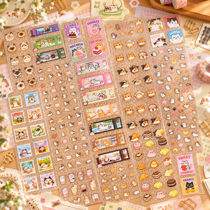 Pixel Cat Deco Sticker Booklet