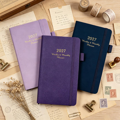 2027 Weekly & Monthly Planner – Compact Hardcover Agenda