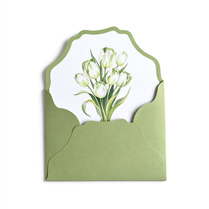 Blind-Embossed Floral Wedding Invitation Set