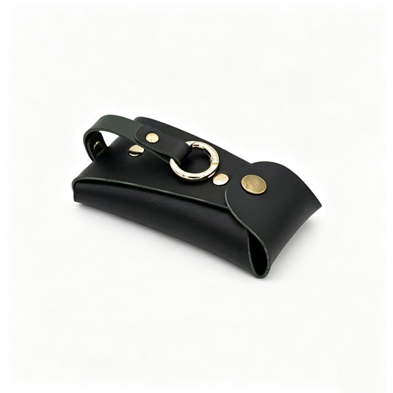 Snap Flap Leather Key Pouch