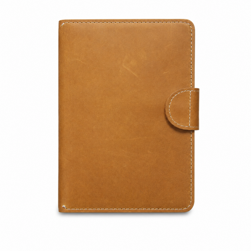 Genuine Leather Buckle Passport Wallet