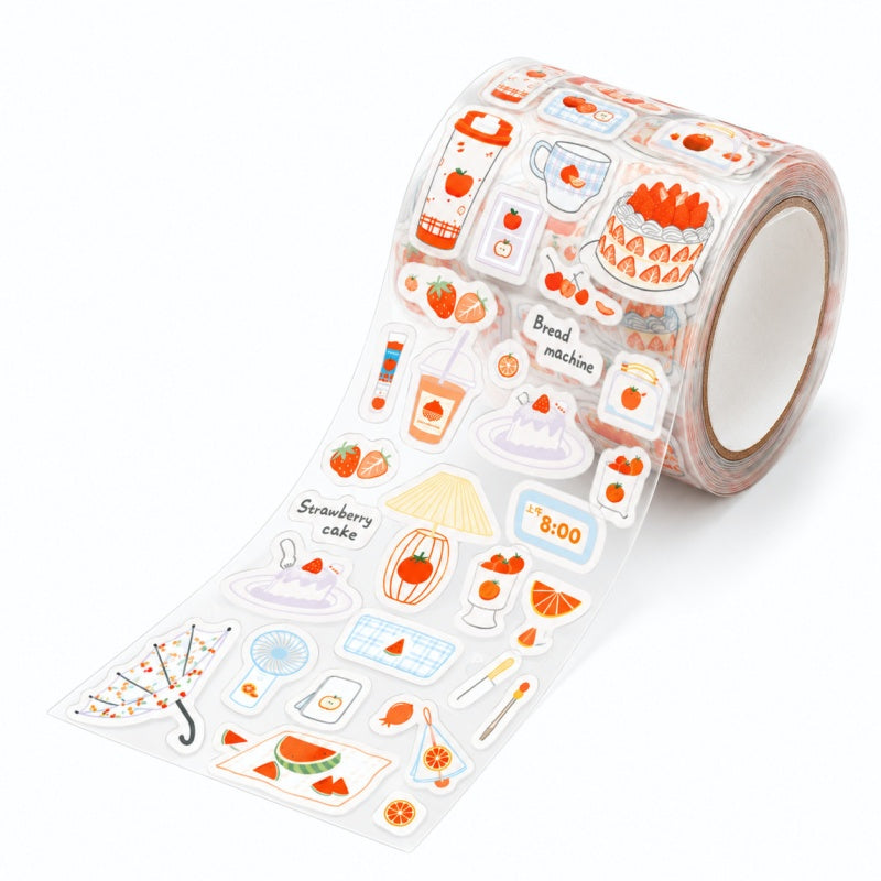 Fresh Fruit Die-Cut PET Sticker Tape