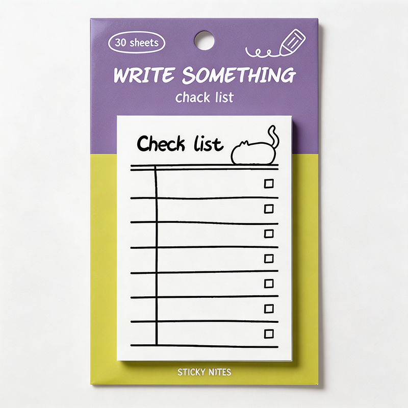 Schedule Tracker Sticky Notes Set