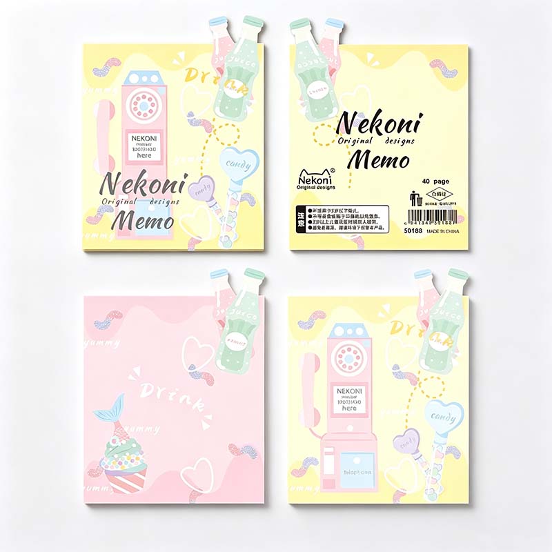 Kawaii Pastel Memo Pad Set