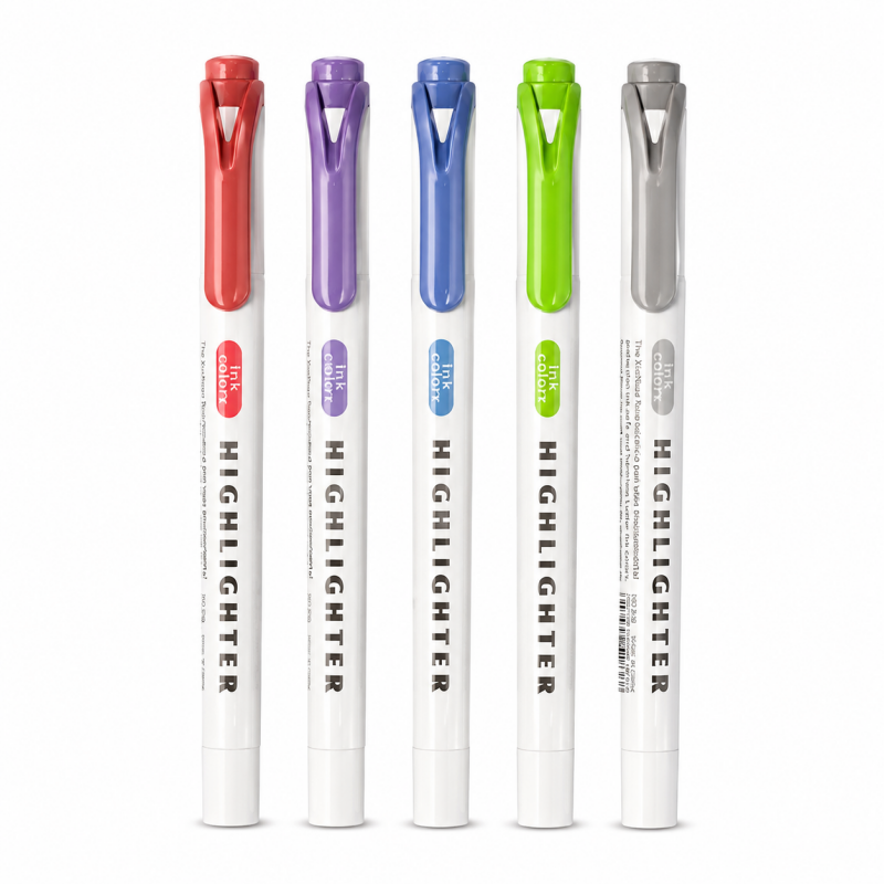 Multicolor Chisel Tip Highlighter Set