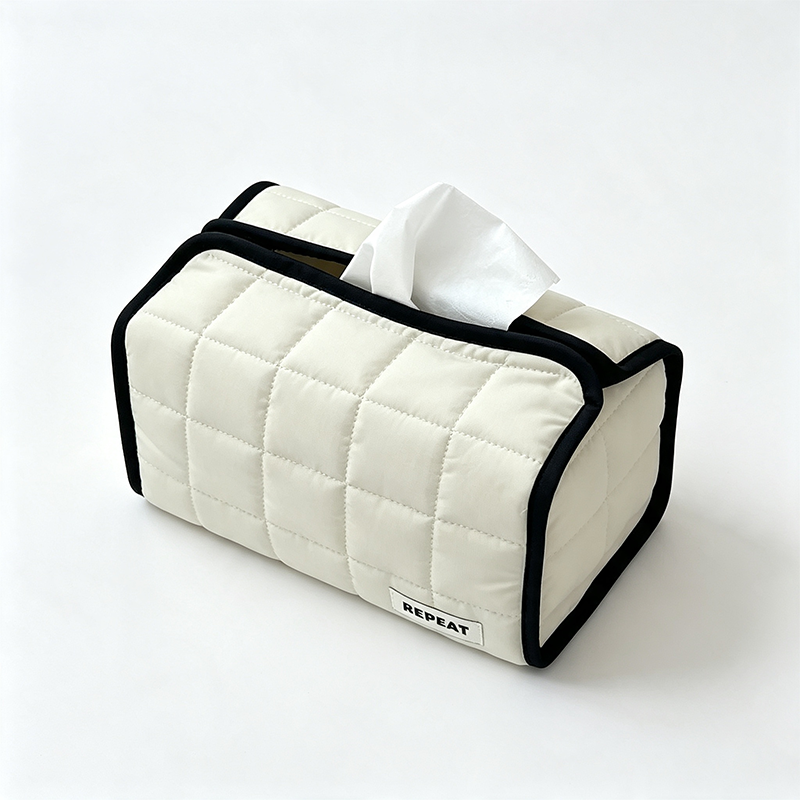 Quilted Fabric Tissue Box Cover