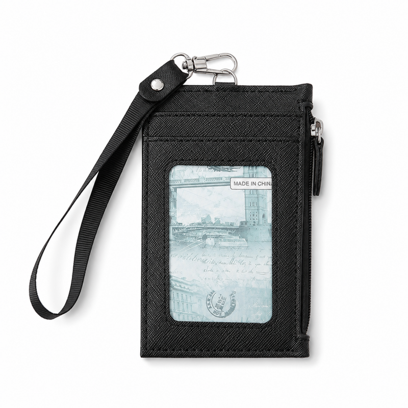 Multi Pocket Lanyard ID Card Holder