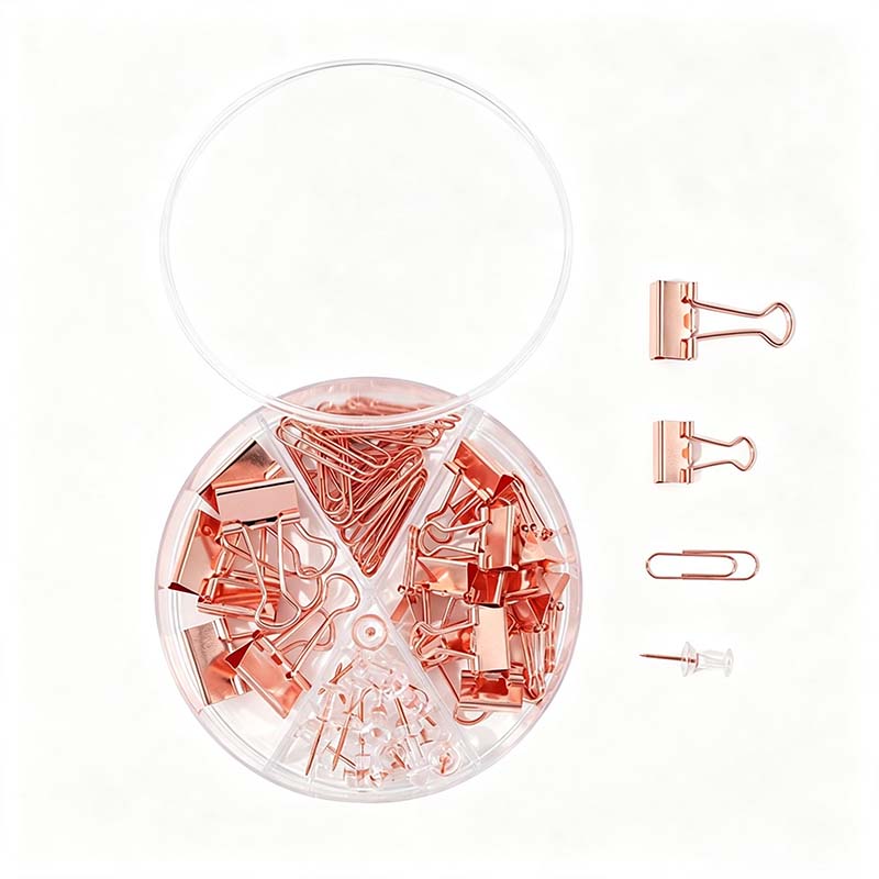 Macaron Desk Fastener Stationery Set