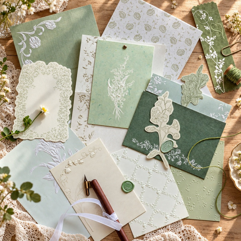 Botanical Relief-Embossed Letter Collection