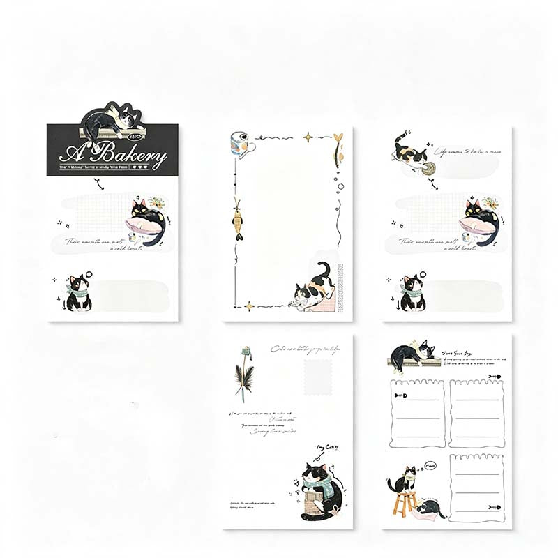Cat Coffee Bakery Memo Pad