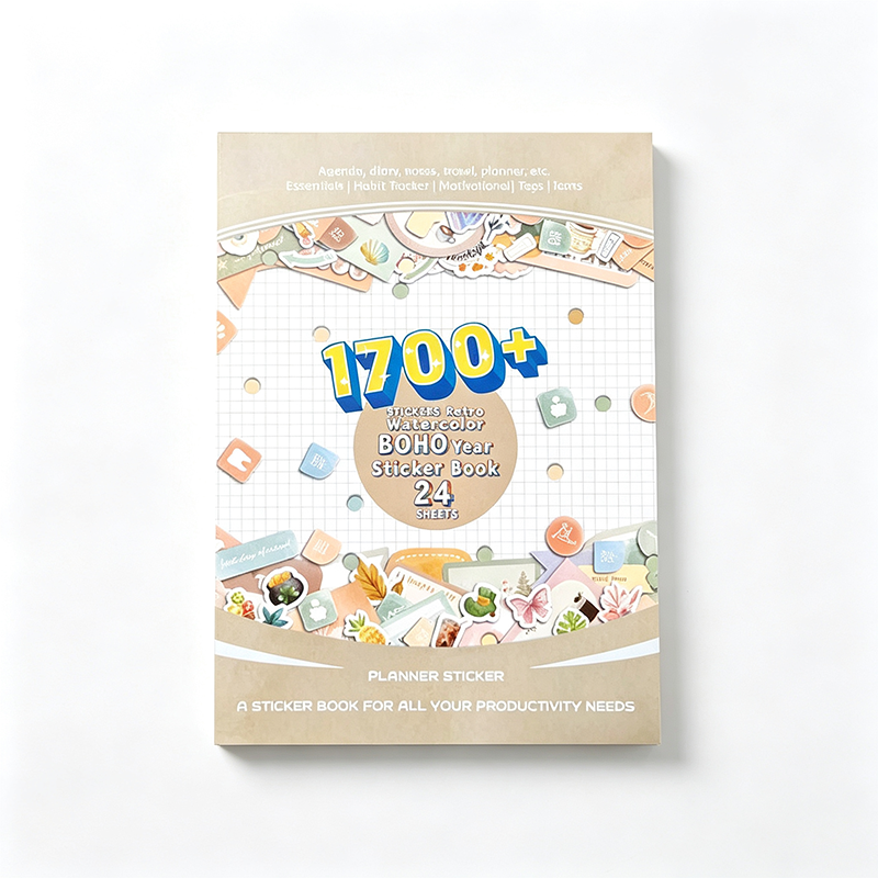 Aesthetic Planner Sticker Book – 24 Sheets, 1700+ Stickers