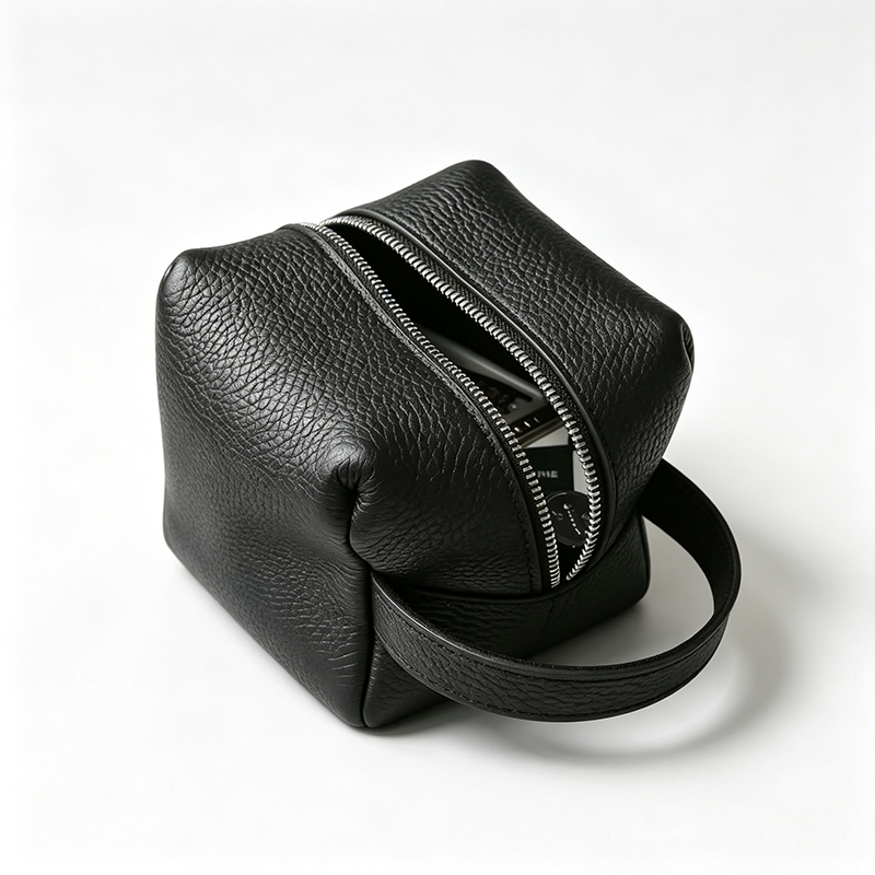 Mini Cube PU Leather Cosmetic Pouch