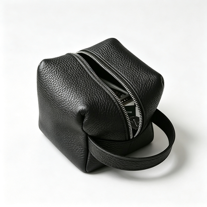 Mini Cube PU Leather Cosmetic Pouch
