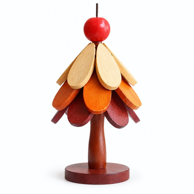 Extra Thick Christmas Tree Shaped Wooden Hot Pad Set