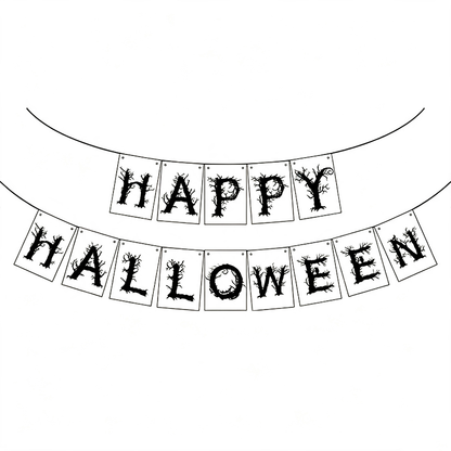 Happy Halloween Letter Banner Collection