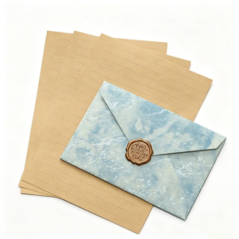 Vintage Paper Envelope Wax Seal Set