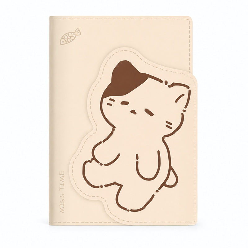 Cute Embossed Faux PU Pocket Journal Notebook