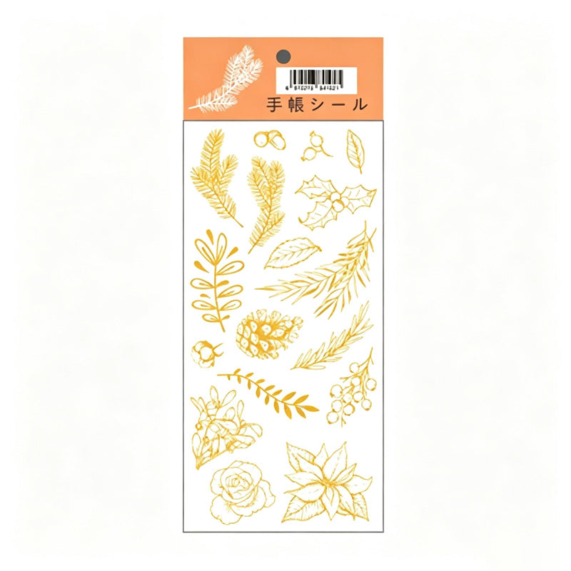 Vintage Gold Foil Sticker Sticker Sheet