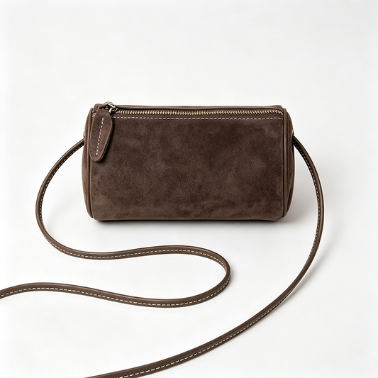 Vintage Cylinder Crossbody Bag