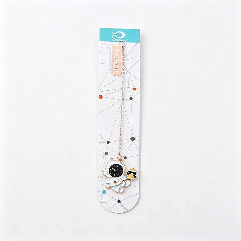 Astronaut Charm Metal Bookmark