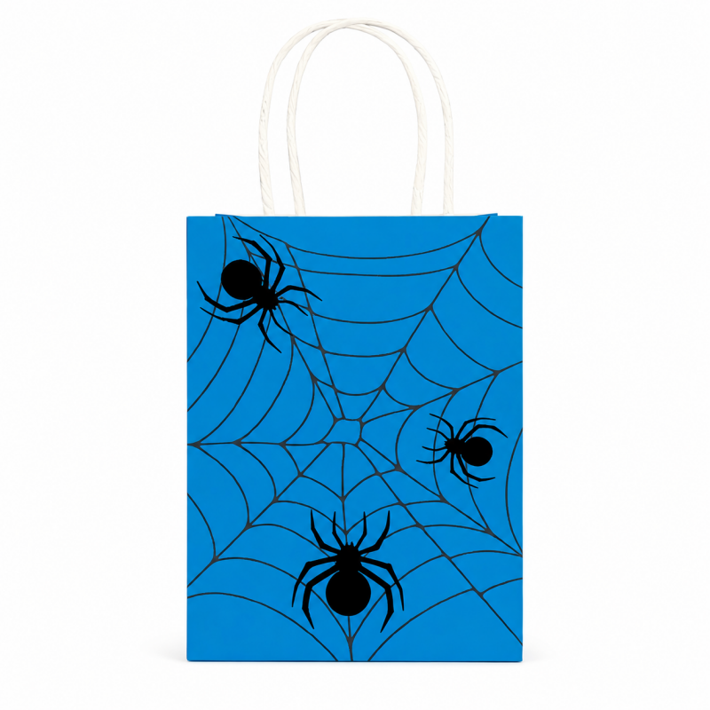 Halloween Spider Web Kraft Paper Gift Tote Bag