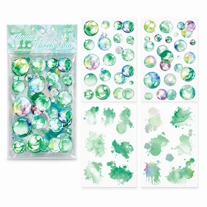 Colorful Watercolor Bubble Stickers