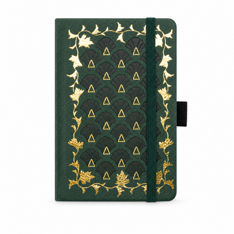 A6 Hot Stamping Cover Faux Leather Notebook