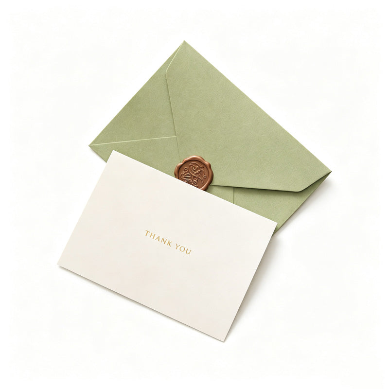 Green Envelope & A6 Greeting Cards Set