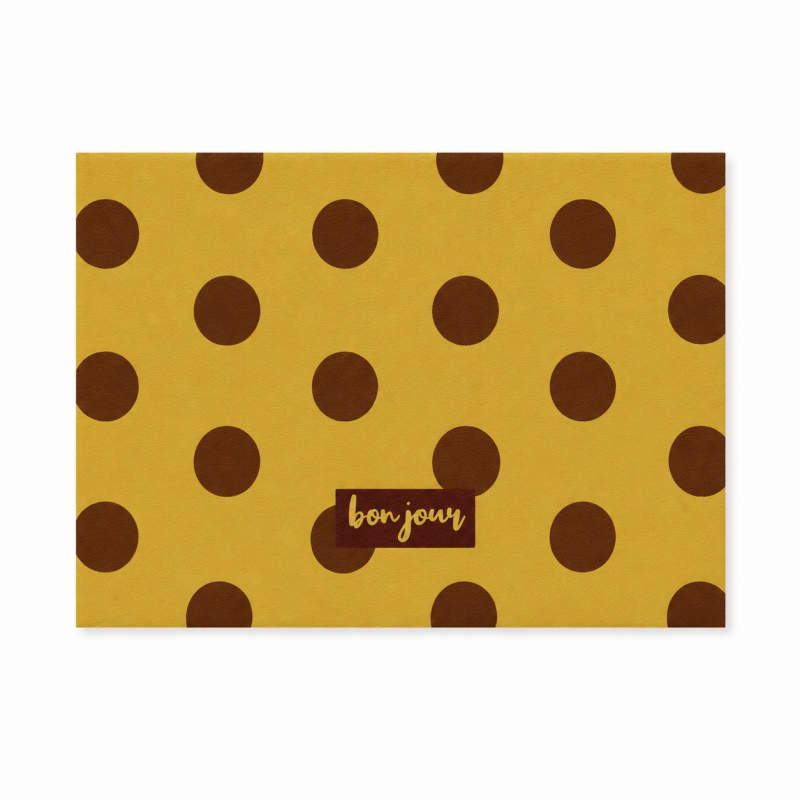Polka Dot Leather Placemat