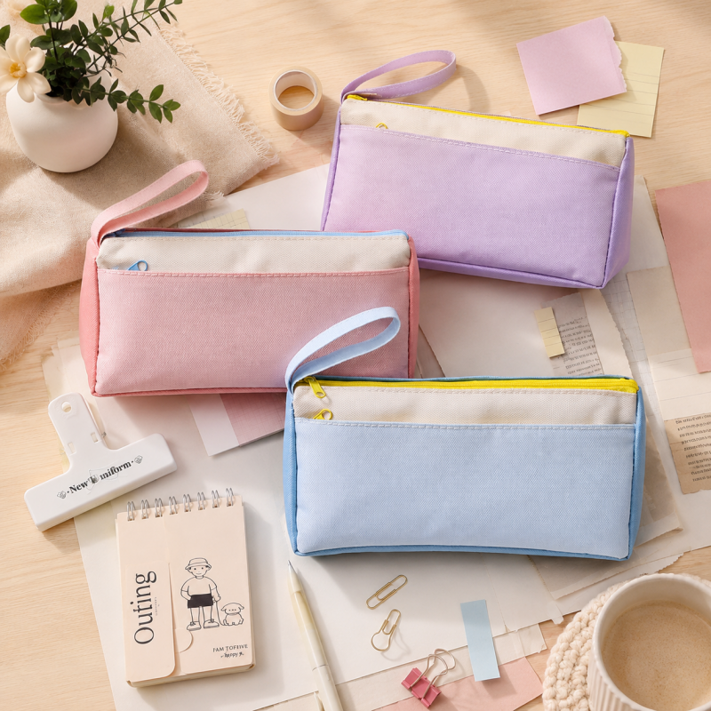 Simple Aesthetic Canvas Pencil Organizer