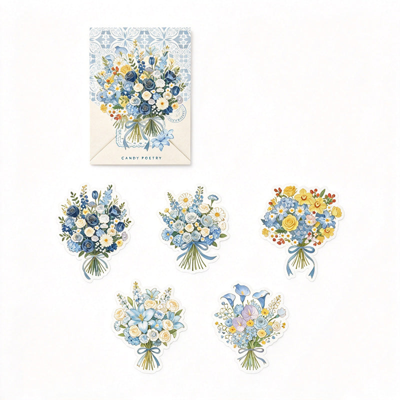 Gold Foil Bouquet PET Stickers