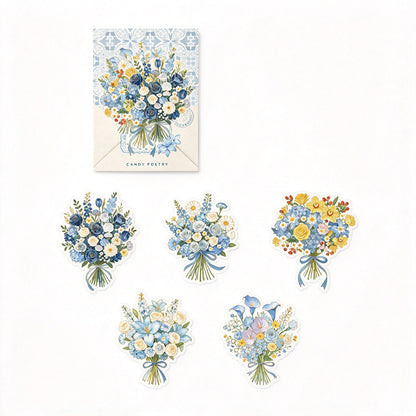 Gold Foil Bouquet PET Stickers