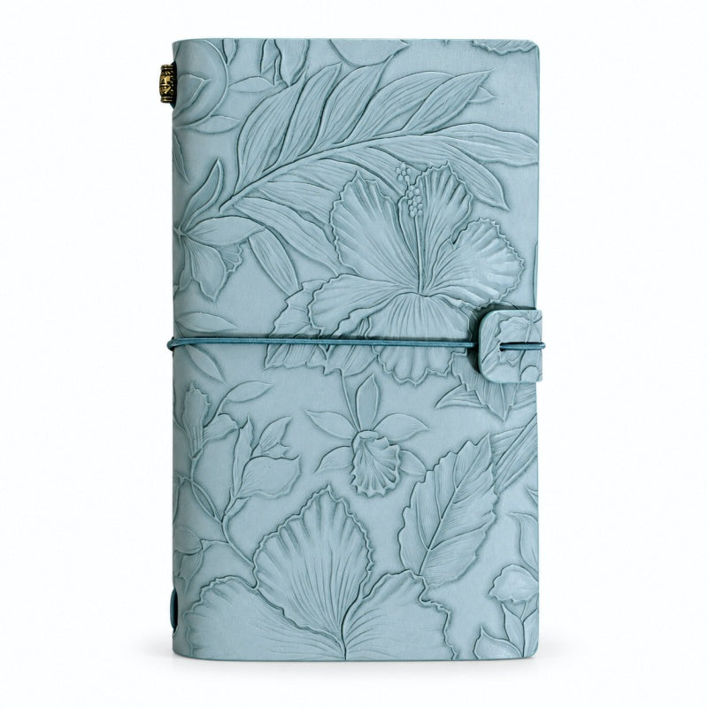Vintage Embossed Floral Leather Journal