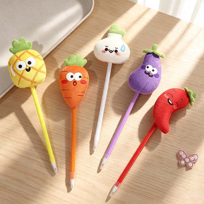 Vegetable Plush Topper Gel Pen