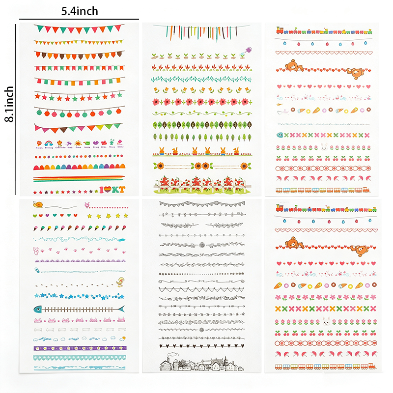 Cute Divider Line Sticker Set Sticker Sheet